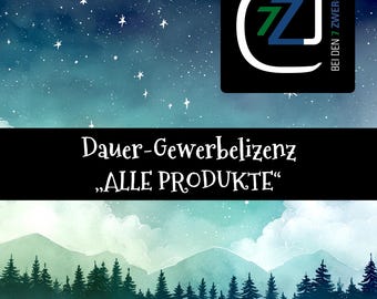 DAUER-Gewerbelizenz über ALLE erworbenen PRODUKTE | gewerbliche Nutzung | Lifetime Lizenz für 7Z Kerzen- + Basteldateien