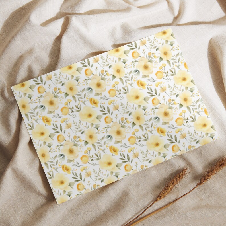Country garden floral seamless patterns yellow themed