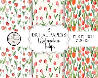 Seamless Patterns, Backgrounds - Digital Download, Watercolour clipart for papers, fabrics, POD, and more Instant Download, png