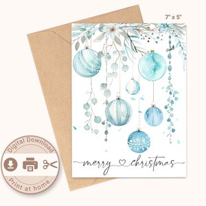 Weihnachtskarte für Paar, Kerzen Design, digitaler Download, print at home, DIY Karte