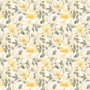 Country garden floral seamless patterns yellow themed