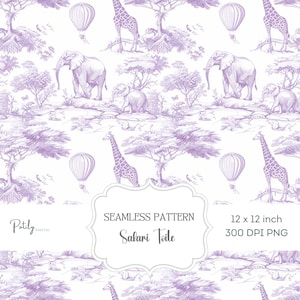 Chinoiserie toile de jouy, naadloze kinderkamerachtergrond, digitale download, clipart voor papier, stoffen, POD en meer Instant Download, png