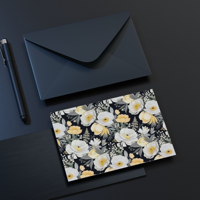 Cottage Garden Yellow Flowers Digital Art - Printable Paper, Scrapbook, 12 Seamless Patterns, PNG Files, Instant Download image 9