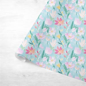 Whimsical and vibrant ditsy floral pattern with bright spring flower heads in various colors, creating a seamless and lively design