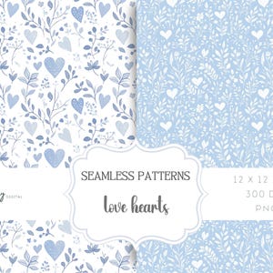 Patrón sin costuras de chinoiserie de San Valentín, corazones de amor estilo Toile, diseño repetido, descarga digital instantánea, clipart, png