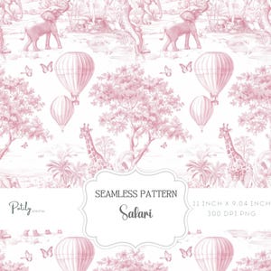 Toile de Jouy Chinoiserie rosa, sfondo per cameretta senza soluzione di continuità, sfondo digitale scaricabile per carte, tessuti, POD e altro png