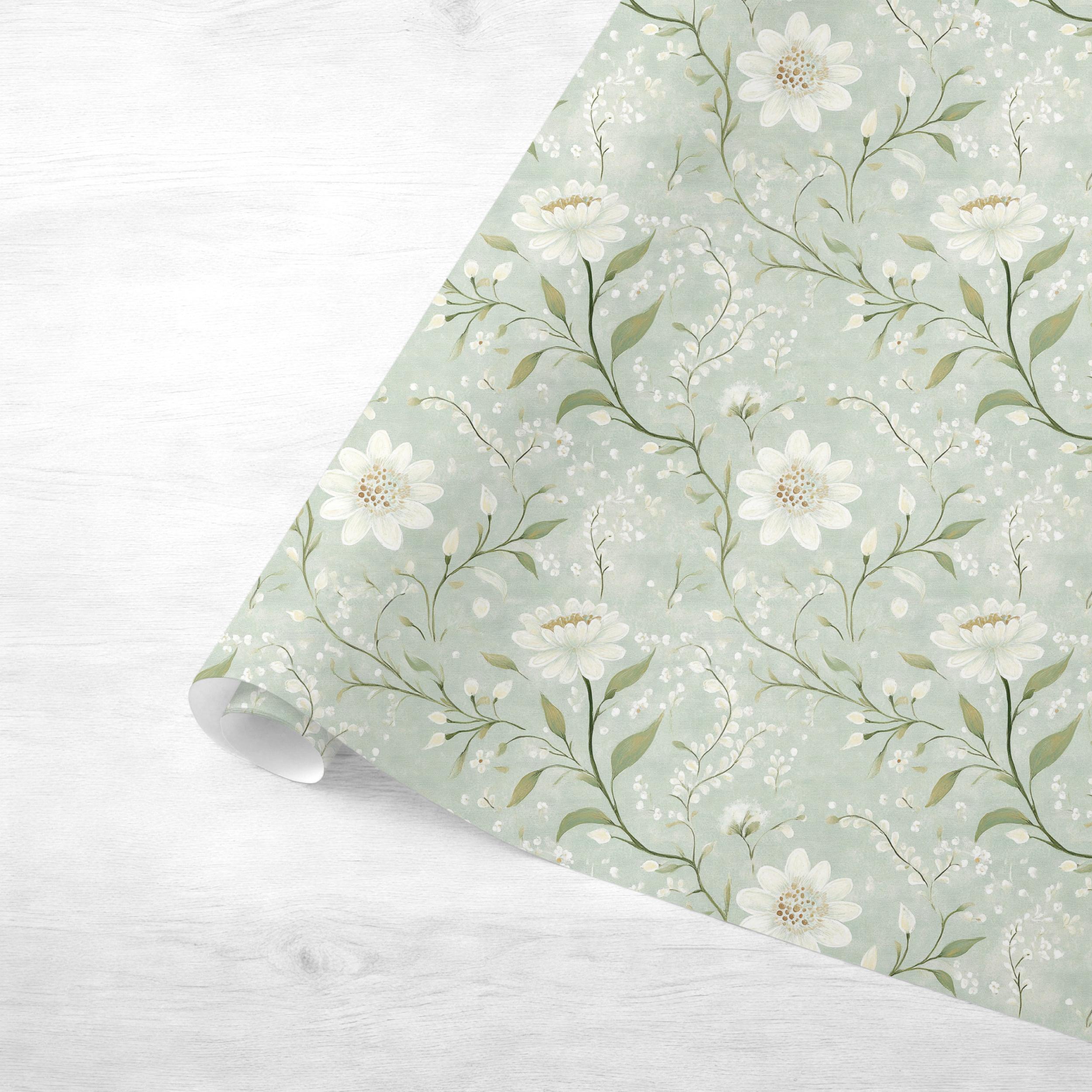 Sage Pattern Sample Sage Floral Seamless Repeating Pattern, Instant Digital Download ...