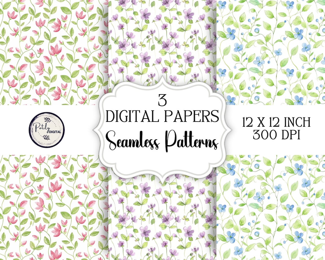 Ditsy Simple Pattern Seamless Simple Ditsy Floral Pattern, Digital Download, Clipart for ...