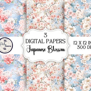 Cherry Blossom Seamless pattern, Backgrounds, Digital Download, clipart for papers, fabrics, POD, and more Instant Download, png