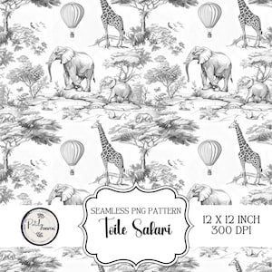 Chinoiserie Toile de Jouy, sfondo per cameretta senza soluzione di continuità, download digitale, clipart per carte, tessuti, POD e altro ancora Download immediato, png