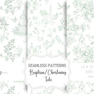 Papel digital estilo chinoiserie Toile de Jouy - Patrón sin costuras, bautizo, imprimible, descarga instantánea de archivos png.