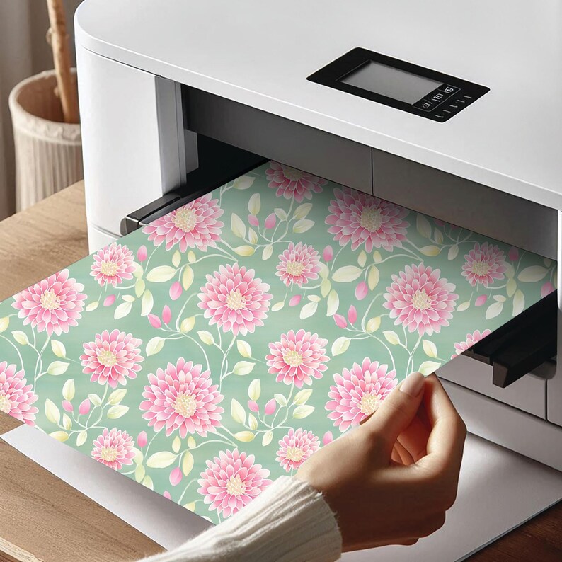 Whimsical and vibrant seamless floral pattern with bright spring chrysanthemum flowers creating a seamless and lively design in stunning pink and green