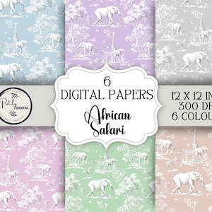 Chinoiserie toile de jouy digitaal papier - naadloze patroon clipart voor papier, stoffen en meer - png-bestanden direct downloaden.