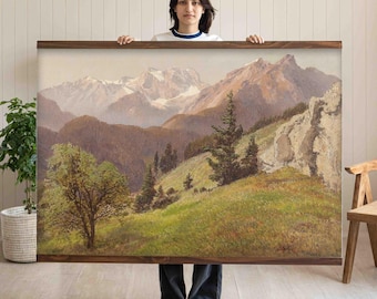 Mountain Valley Tapestry - Oversized Nature Wall Art - Extra large Wall Art - Large Wall Tapestry