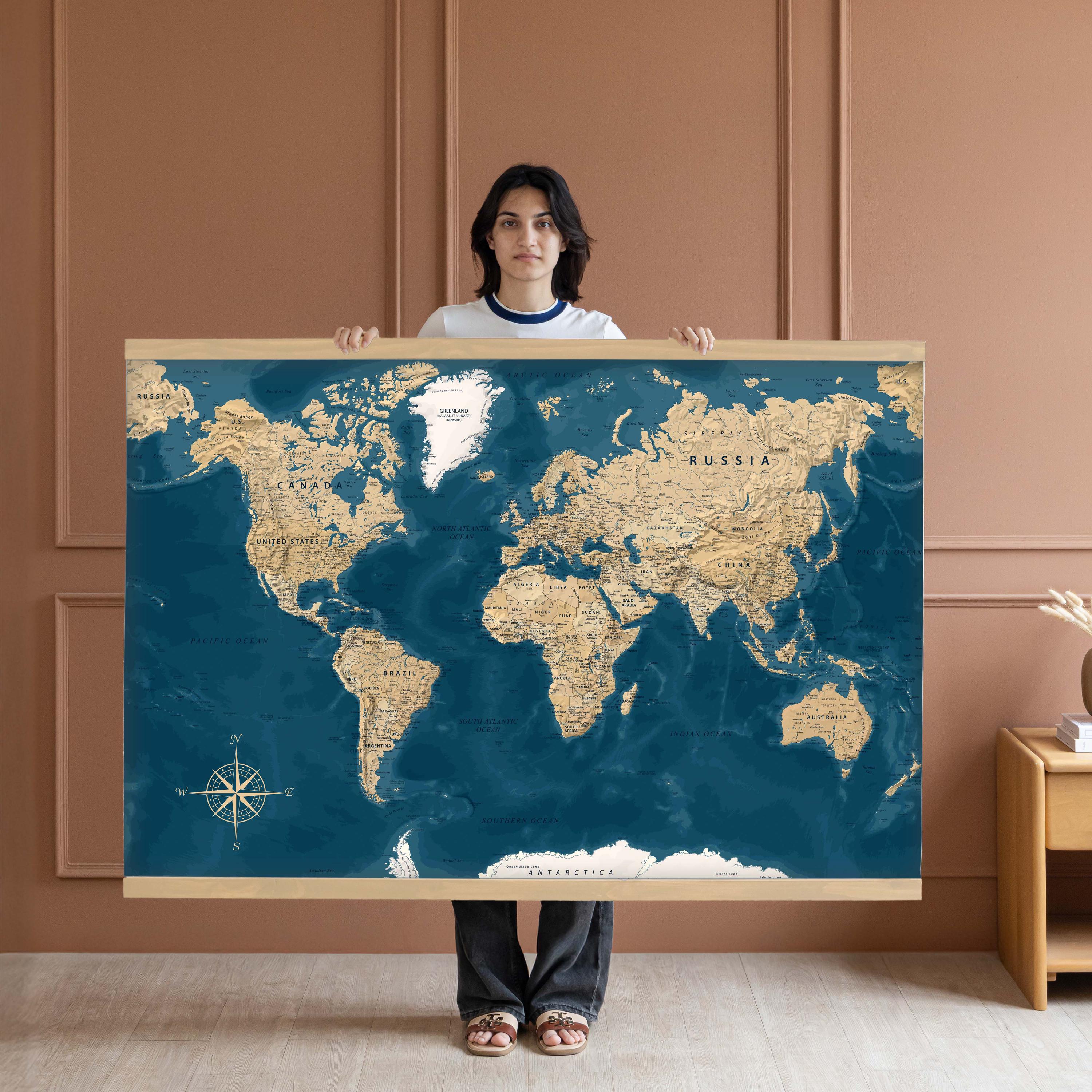 Ikea Canvas World Map - Etsy Canada
