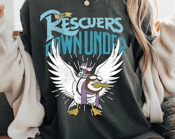 The Rescuers Down Under Shirt, Vintage Disney Wilbur Tee, Disney Mouse Bianca Bernard Albatross Juniors Orville Flight Tee, Disneyworld Trip