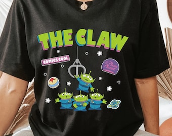 トイ・ストーリー エイリアン ザ・クロー ピザ・プラネット コンフォートカラーシャツ、かわいいディズニー・ピクサーTシャツ、ディズニーランドファミリーバケーション衣装、ウォルト・ディズニーシャツ