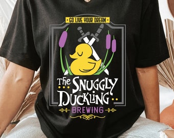 Camiseta The Snuggly Duckling Brewing Go Live Your Dream Comfort Colors, Camiseta retrô da Disney Tangled, Viagem em família à Disneylândia, Presente de aniversário