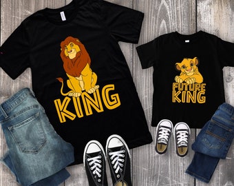 Camiseta Disney de Mufasa Simba, Rey y Futuro Rey, Regalo para el Día del Padre de Disney, Padre e Hijo, Reino Mágico, Viaje a Disneyland