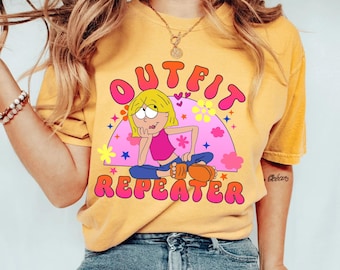 Retro Disney Channel Lizzie Mcguire Outfit Raptor Komfort Farben Shirt, lustiges Lizzie Mcguire Floral Disney Tshirt, Disneyland Reise Outfits