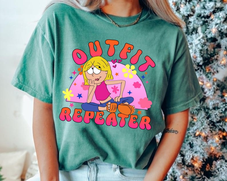 Retro Disney Channel Lizzie Mcguire Outfit Repeater Comfort Colors Shirt, Funny Lizzie Mcguire Floral Disney Tshirt, Disneyland Trip Outfits image 5