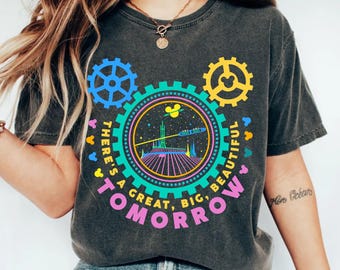 Camiseta de Tomorrowland, Camiseta Great Big Beautiful Tomorrow, Camiseta Carousel of Progress Space Mountain, Camiseta Magic Kingdom WDW, Viaje a Disneyland
