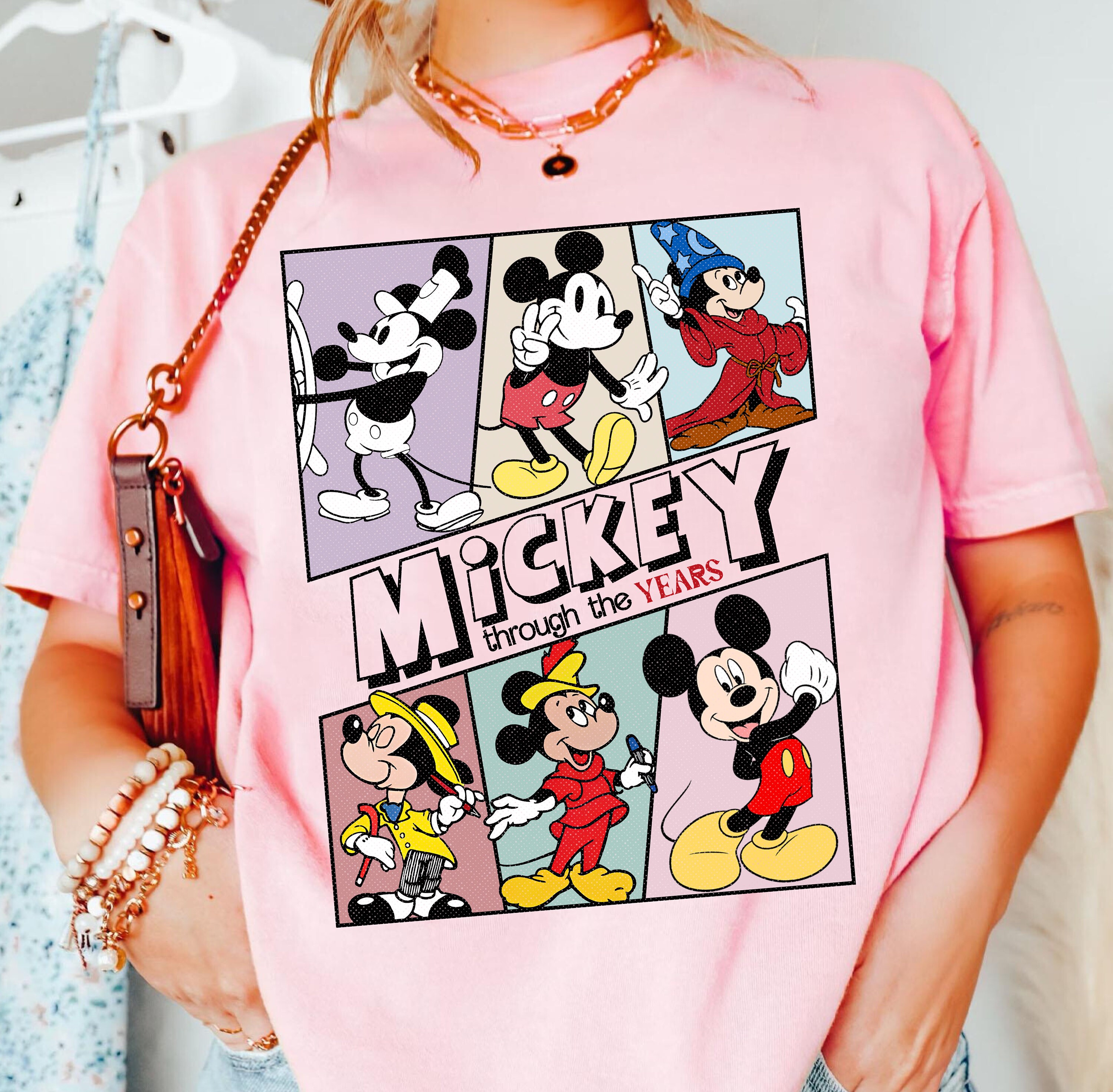 Mickey Mouse Through the Years Comfort Colors Shirt, Disney Mickey 