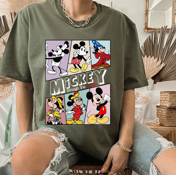 Through the years ミッキー Tシャツ ヴィンテージ Mickey Mouse Through the Years Comfort Colors Shirt, Disney Mickey