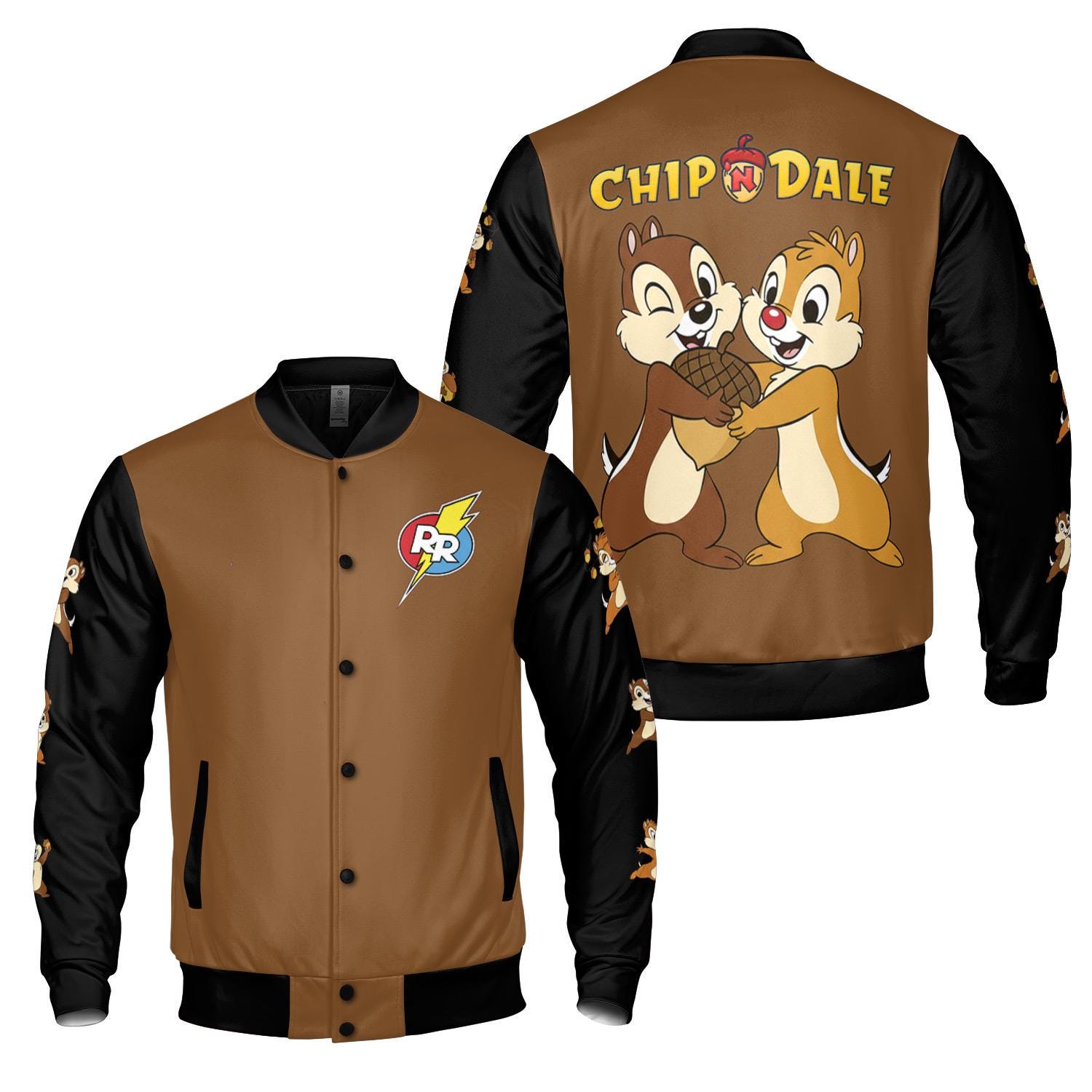 Discover Disney Chip 'N Dale Rescue Rangers Baseball Jacket, Disney Brotherhood Siblings Matching Streetwear Jacket, Disneyland Family Trip Outfits