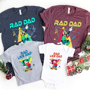 Goofy And Max Rad Dad Rad Like Dad Comfort Colors Shirt, Disney Tshirt Daddy Son Matching, Father Son T-shirts, Birthday Gift, Father's Day