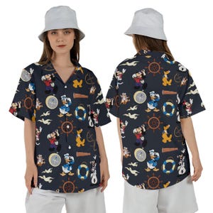 Koszulka unisex z motywem Miki i Przyjaciele na rejsie, Koszulka Disney Cruising Hawaii, Letnia wycieczka na plażę w Disneylandzie, Myszka Miki i Minnie z Donaldem Daisy