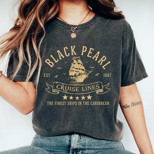 Black Pearl Cruise Lines Shirt, Vintage Pirate Ship Tee, Finest Ships in the Caribbean Shirt, Retro Pirate Cruise Tee, Pirate Ship Fan Gift