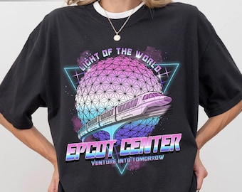 Epcot Center Venture Into Tomorrow Comfort Colors T-shirt, T-shirt monorail Disneyland, T-shirt assorti en famille Disney Parks Trip, Magic Kingdom