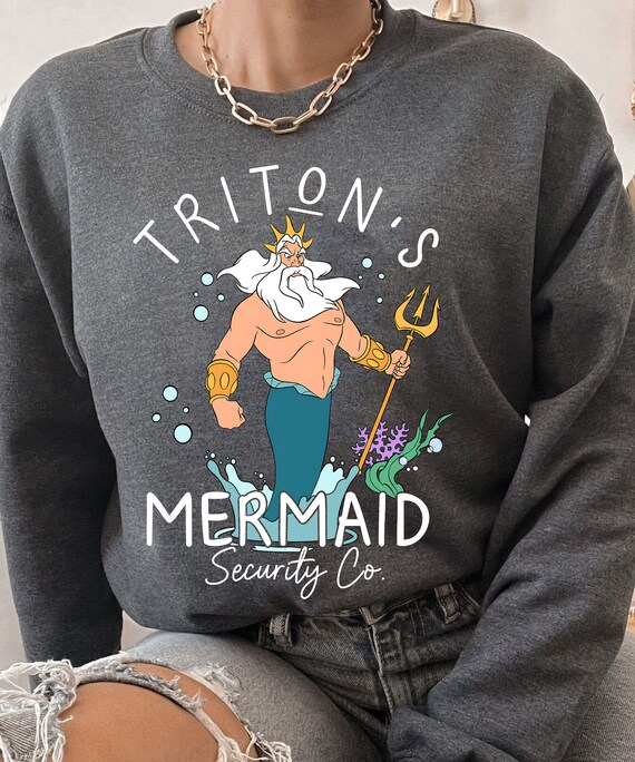 King Triton's Mermaid Security Co Comfort Colors Shirt, Ariel