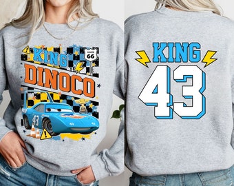 Retro Dinoco The King 43 Double Sided Comfort Colors Shirt, Disney Pixar  Cars Rusteze T-shirt, Piston Cup Magic Kingdom Park Disneyland Trip