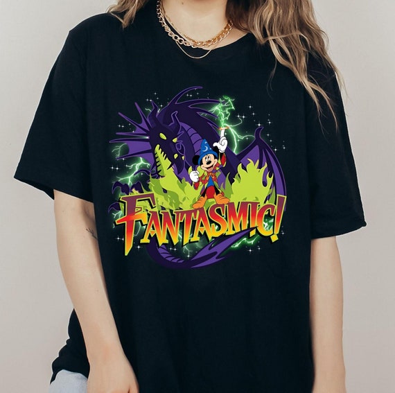 Mickey Sorcerer Fantasmic Dragon Comfort Colors Shirt, Fantasmic