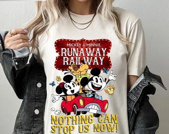 Mickey And Minnie Runaway Railway Shirt, Nothing Can Stop Us Now Park Ride Shirt, Family Matching Tshirt, Park Day Tee, Comfort Colors Shirt