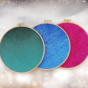 Velvet Fabric Hoop Pin Board: Enamel Pin Display