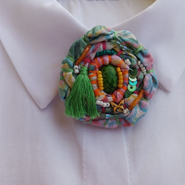 Fabric Brooches Etsy