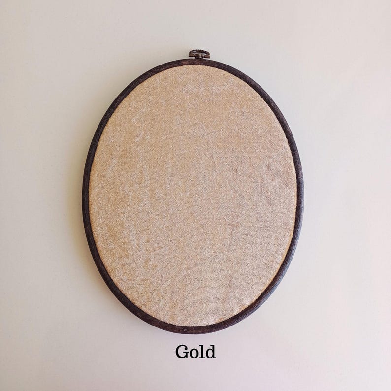 Bacheca ovale in velluto, espositore per spille smaltato, bacheca per collezione di spille, bacheca espositiva per spille, bacheca da parete, regalo per collezionisti di spille Gold
