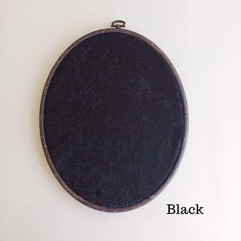 Bacheca ovale in velluto, espositore per spille smaltato, bacheca per collezione di spille, bacheca espositiva per spille, bacheca da parete, regalo per collezionisti di spille Black