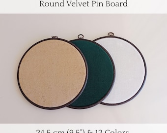 Velvet Enamel Pin Display Hoop: Round Collector Pin Board