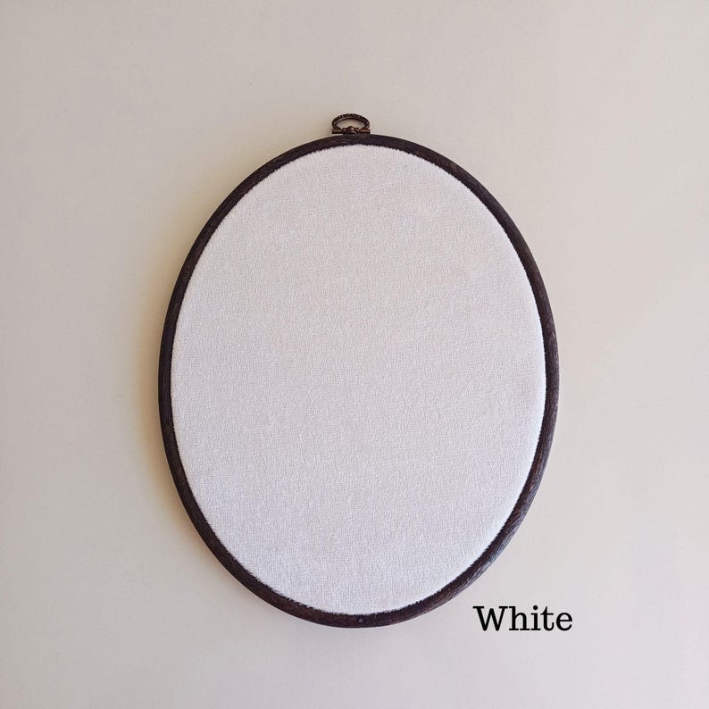 Bacheca ovale in velluto, espositore per spille smaltato, bacheca per collezione di spille, bacheca espositiva per spille, bacheca da parete, regalo per collezionisti di spille White