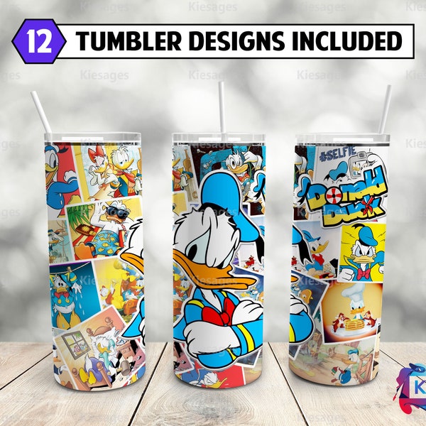 Cartoon Skinny Tumbler 20 oz Sublimation Design PNG - Movie Character Tumbler Straight and Tapered PNG