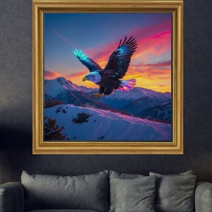 Impresión de águila calva, impresión de ave majestuosa, descarga digital, JPG instantáneo, decoración de vida silvestre