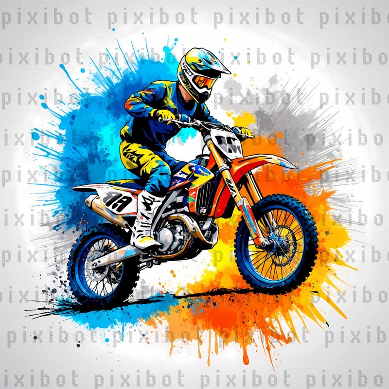 Dirt Bike Clipart Svg - Etsy