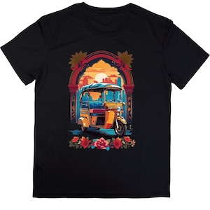 Indian Desi Tshirt or Wall Art - Auto Rickshaw, Desi Illustrations, Home Wall Decor, Wall Art, Tshirt Design Digital Download. SVG, PNG