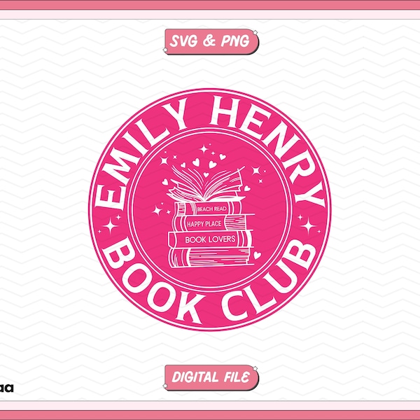 Emily Henry Book Store SVG PNG, design tendance d'autocollant livresques mignon, Romance Reader autocollant png svg, svg de livre de lecture de plage, usage Commercial