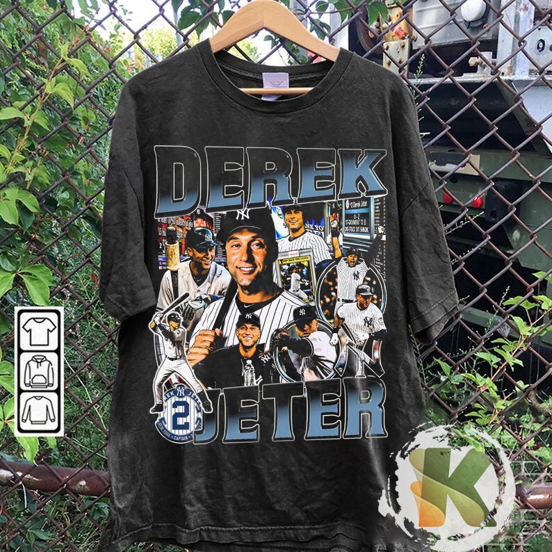 Vintage 90s Graphic Style Derek Jeter T-shirt Derek Jeter 