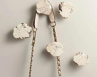 Modern Marble knobs White turquoise Knobs Decorative Wall Hooks Crystal Cabinet Knobs Brass Wall Hooks Drawer Handle Knob